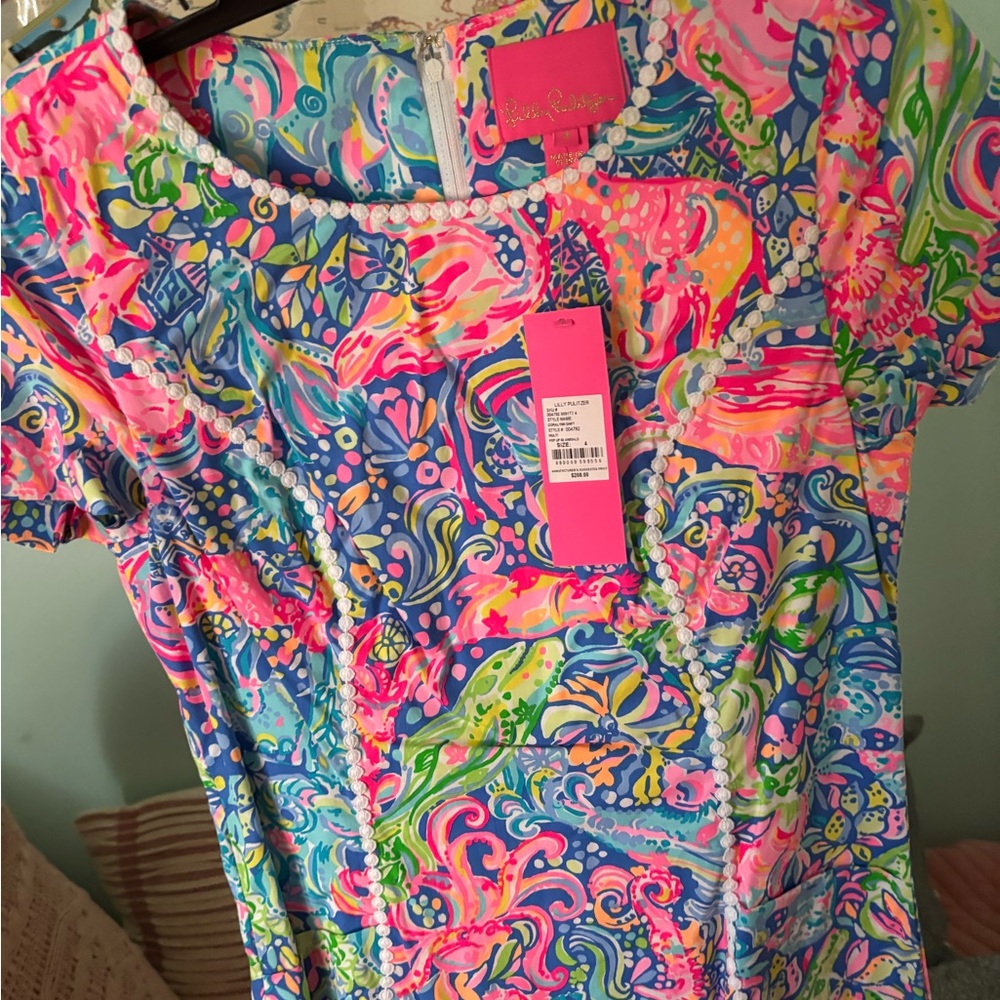 NWT Lilly Pulitzer Coralynn Shift to Dress pop up 60 animals size 4